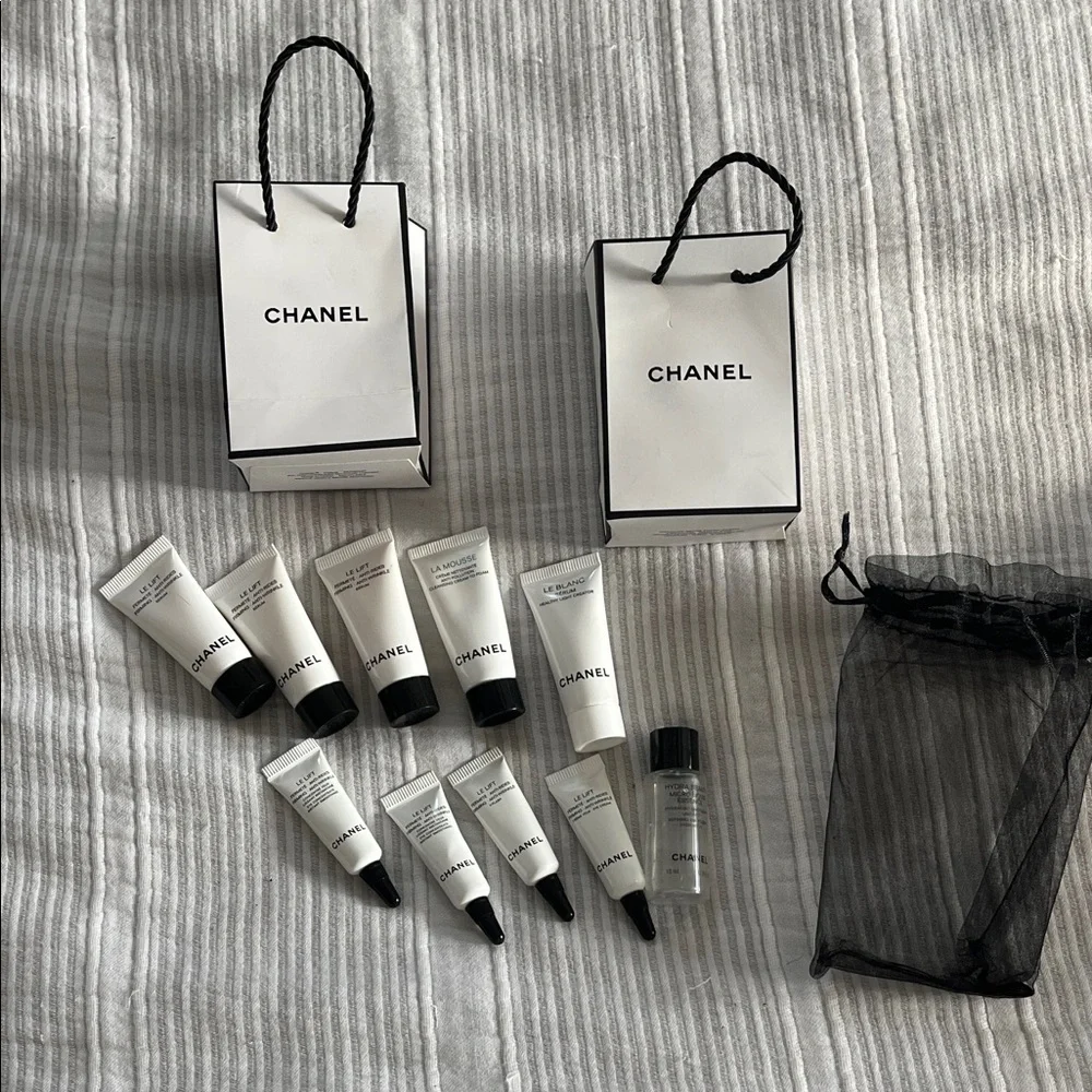 CHANEL Skincare Collection with Black and White Accents